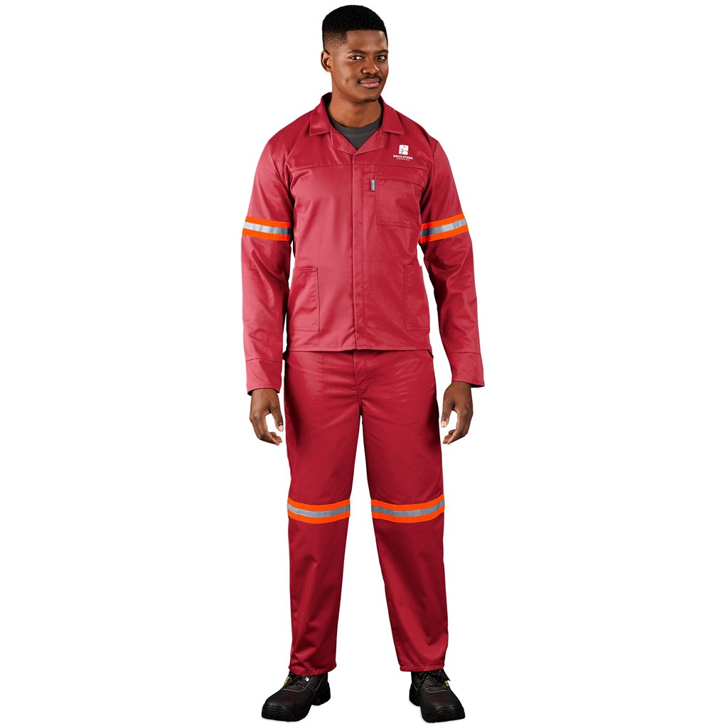 Trade Polycotton Conti - Suit Reflective Arms, Legs & Back - Orange Tape - Image 4
