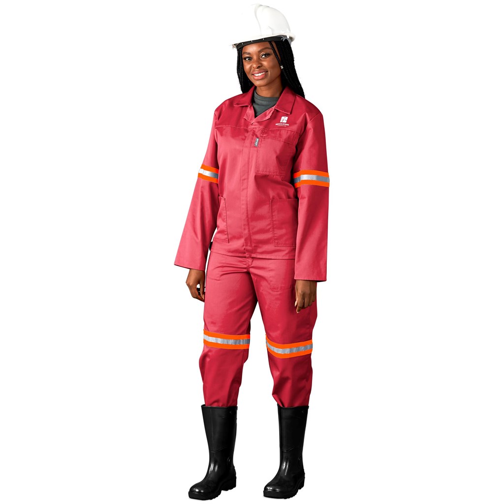 Trade Polycotton Conti - Suit Reflective Arms, Legs & Back - Orange Tape - Image 3