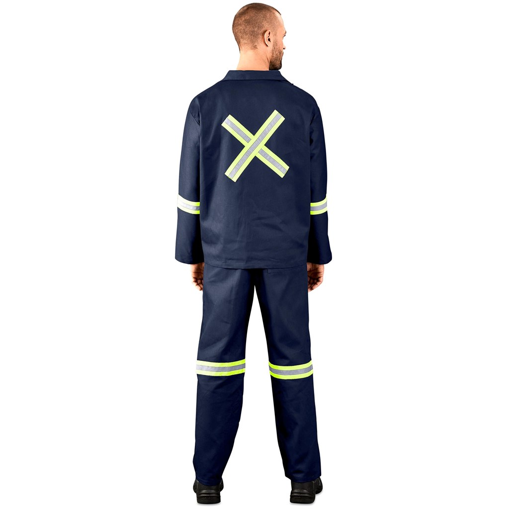 Technician 100% Cotton Conti Suit - Reflective Arms, Legs & Back - Yellow Tape - Image 10
