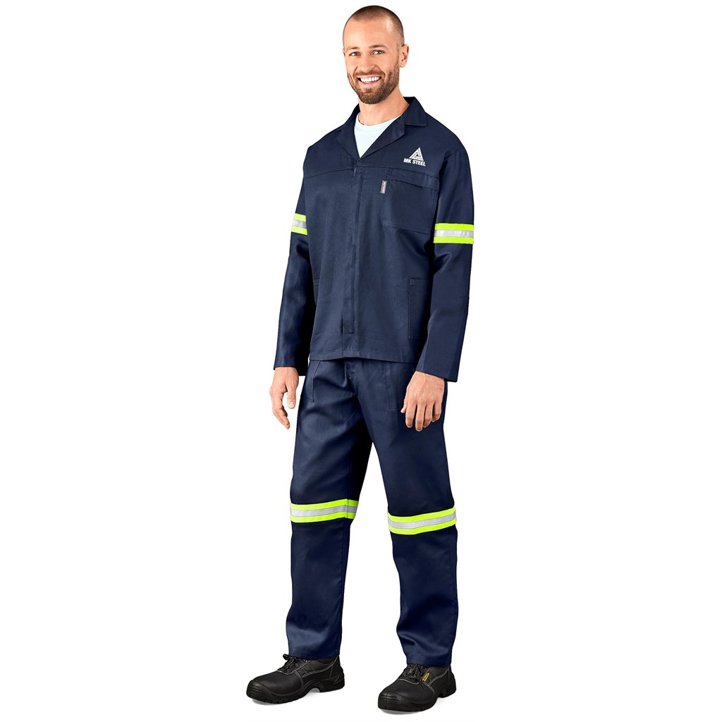 Technician 100% Cotton Conti Suit - Reflective Arms, Legs & Back - Yellow Tape - Image 7