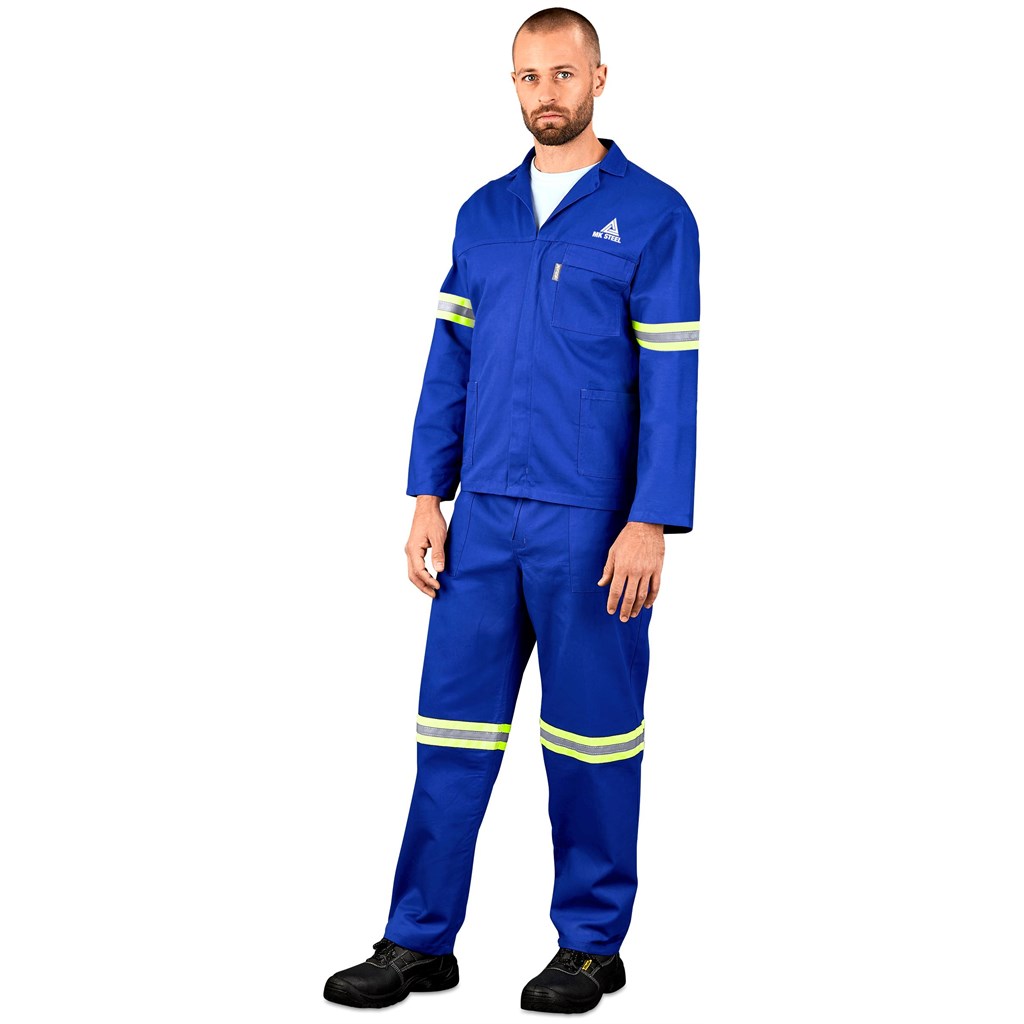 Technician 100% Cotton Conti Suit - Reflective Arms, Legs & Back - Yellow Tape - Image 6