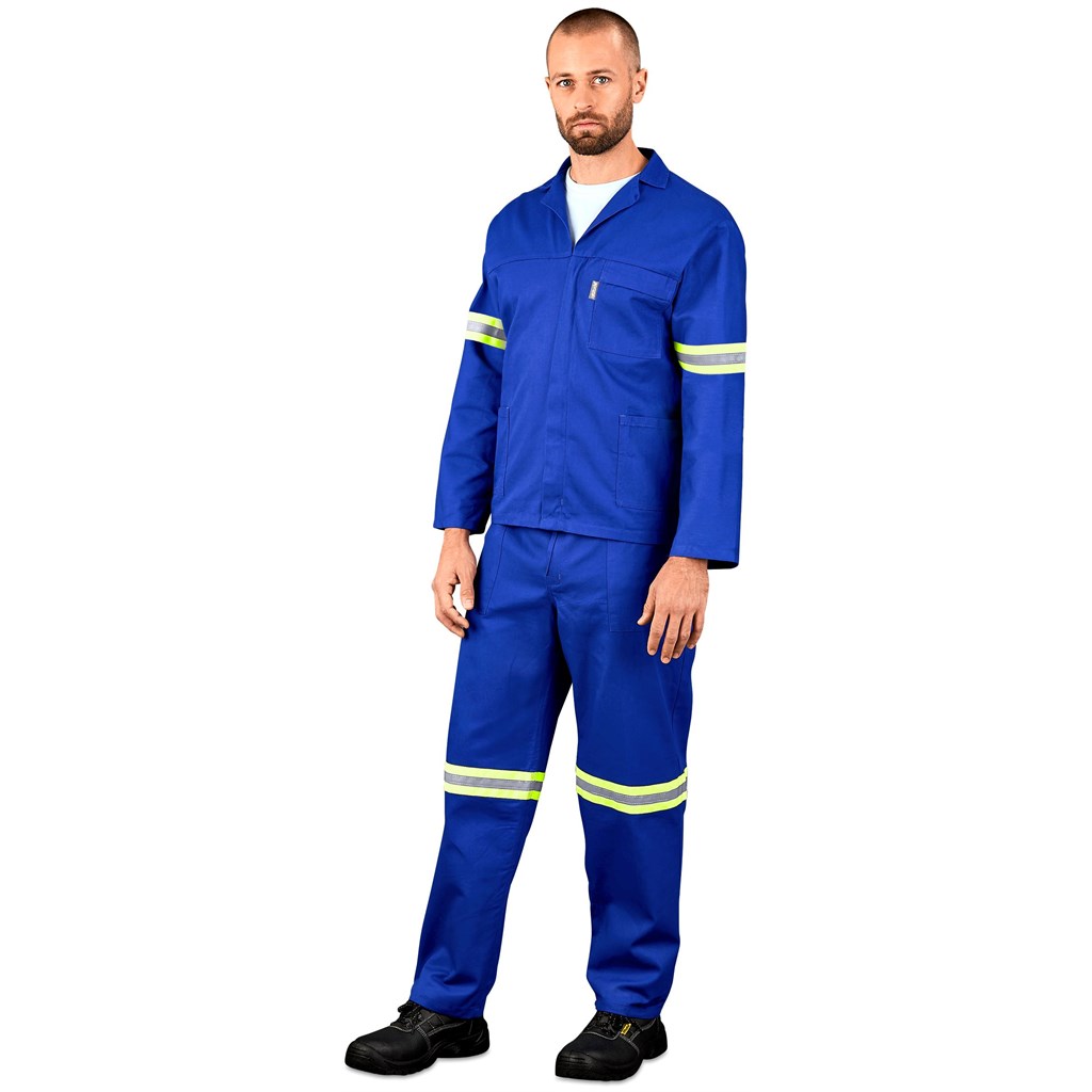 Technician 100% Cotton Conti Suit - Reflective Arms, Legs & Back - Yellow Tape - Image 9