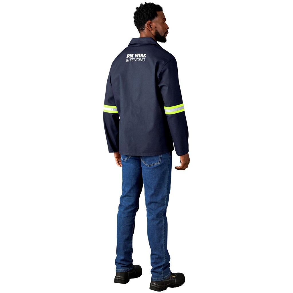 Artisan Premium 100% Cotton Jacket - Reflective Arms - Yellow Tape - Image 2