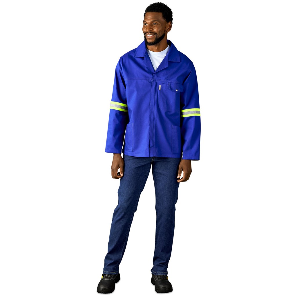 Artisan Premium 100% Cotton Jacket - Reflective Arms - Yellow Tape - Image 6