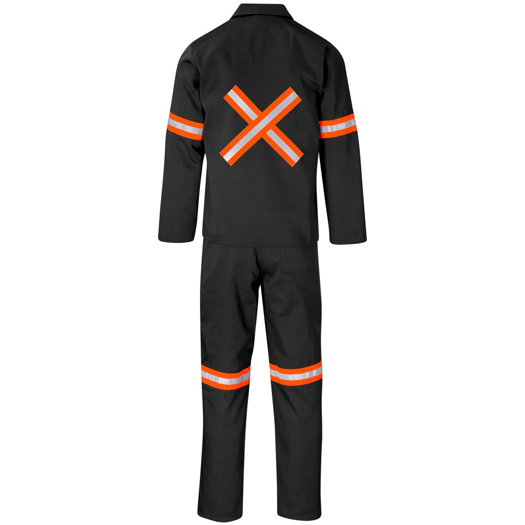 Trade Polycotton Conti - Suit Reflective Arms, Legs & Back - Orange Tape - Image 7
