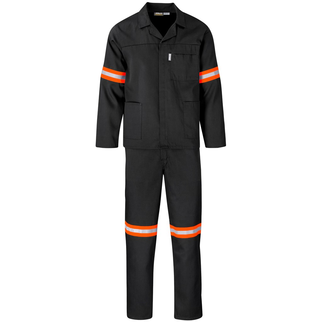 Trade Polycotton Conti - Suit Reflective Arms, Legs & Back - Orange Tape - Image 10