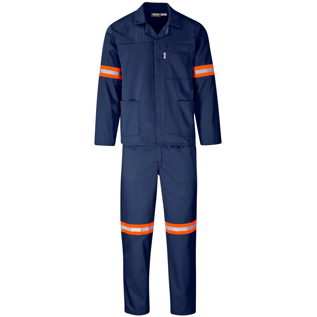 Trade Polycotton Conti - Suit Reflective Arms, Legs & Back - Orange Tape - Image 34