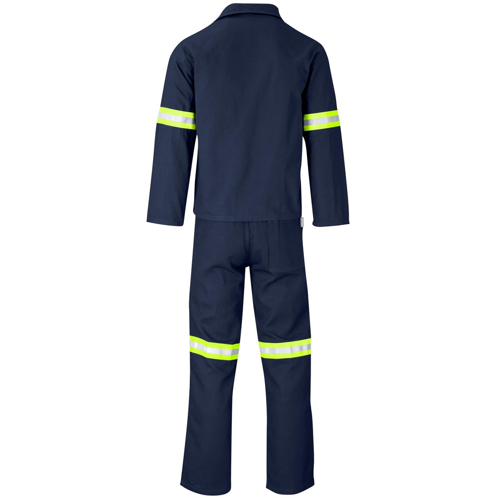 Technician 100% Cotton Conti Suit - Reflective Arms & Legs - Yellow Tape - Image 12