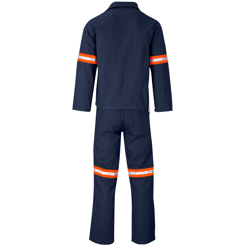 Technician 100% Cotton Conti Suit - Reflective Arms & Legs - Orange Tape - Image 8