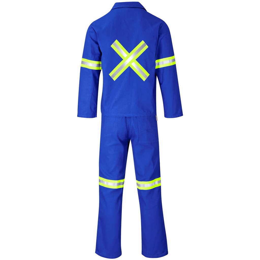 Technician 100% Cotton Conti Suit - Reflective Arms, Legs & Back - Yellow Tape - Image 22