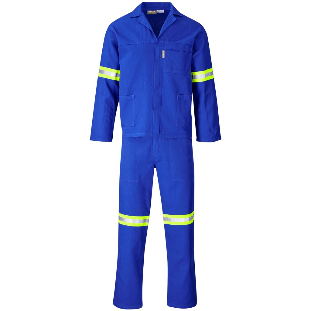 Technician 100% Cotton Conti Suit - Reflective Arms, Legs & Back - Yellow Tape - Image 17