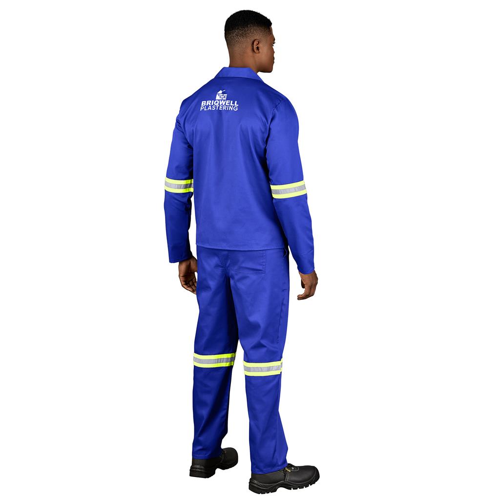 Trade Polycotton Conti Suit - Reflective Arms & Legs - Yellow Taped - Image 3