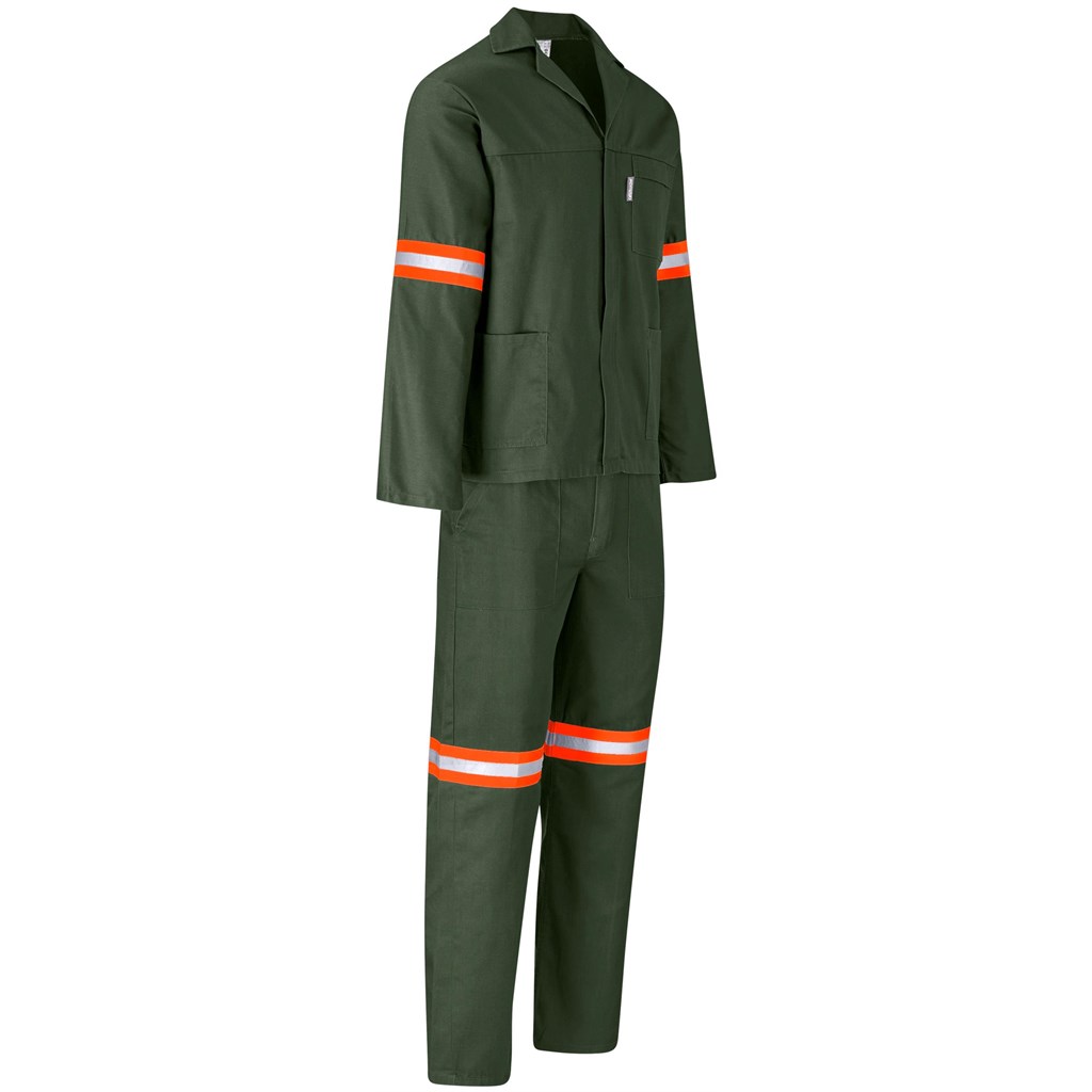 Acid Resistant Polycotton Conti Suit - Reflective Arm & Legs - Orange Tape - Image 7