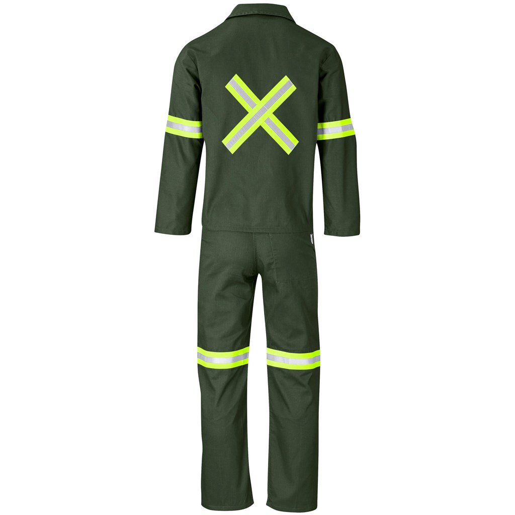 Acid Resistant Polycotton Conti Suit - Reflective Arm, Legs & Back - Yellow Tape - Image 8