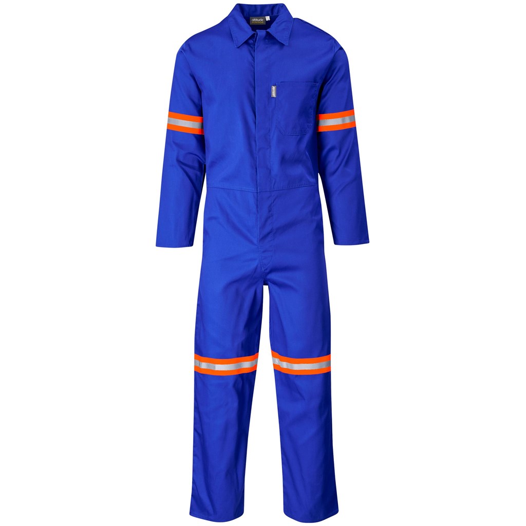 Safety Polycotton Boiler Suit - Reflective Arms & Legs - Orange Tape - Image 9