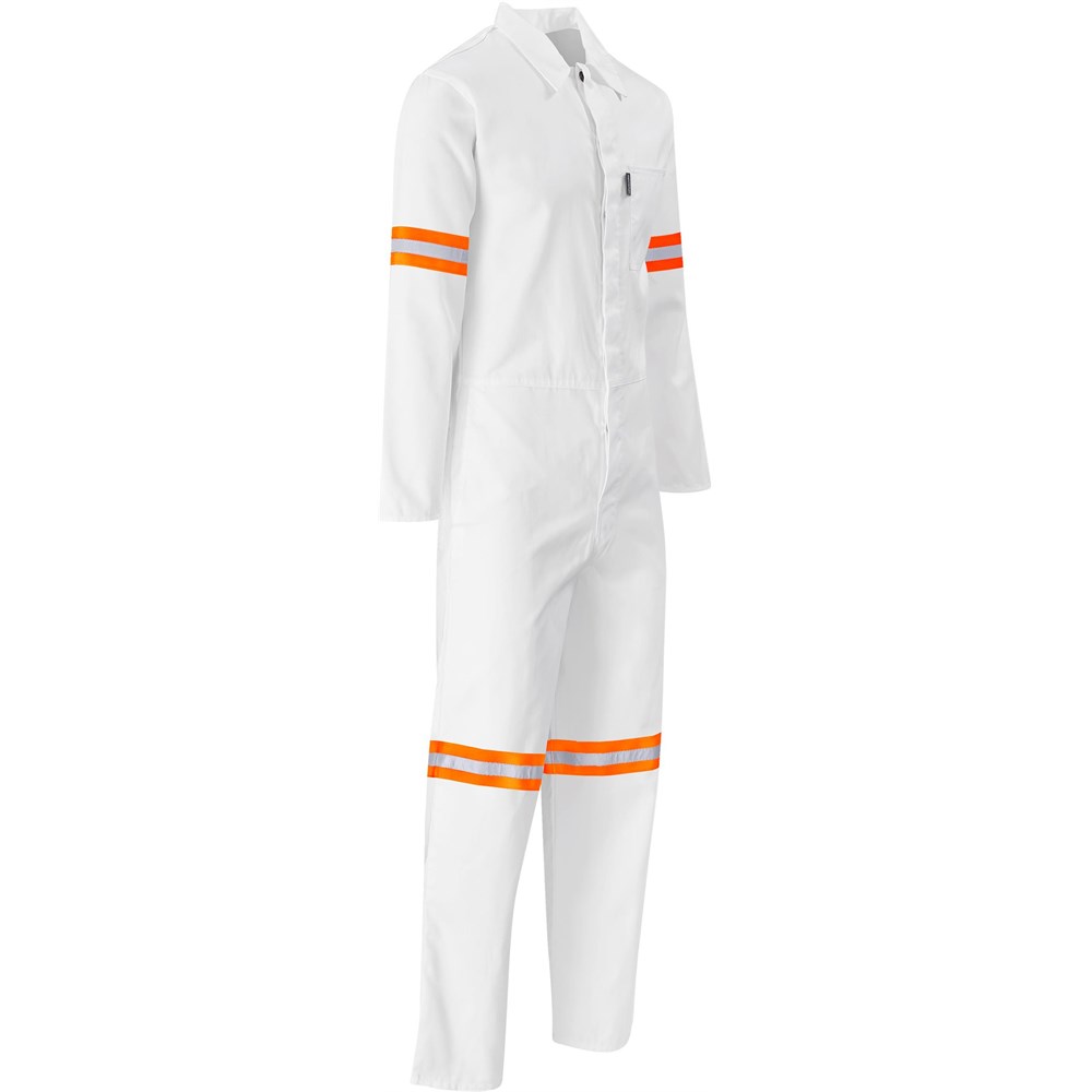 Safety Polycotton Boiler Suit - Reflective Arms & Legs - Orange Tape - Image 14