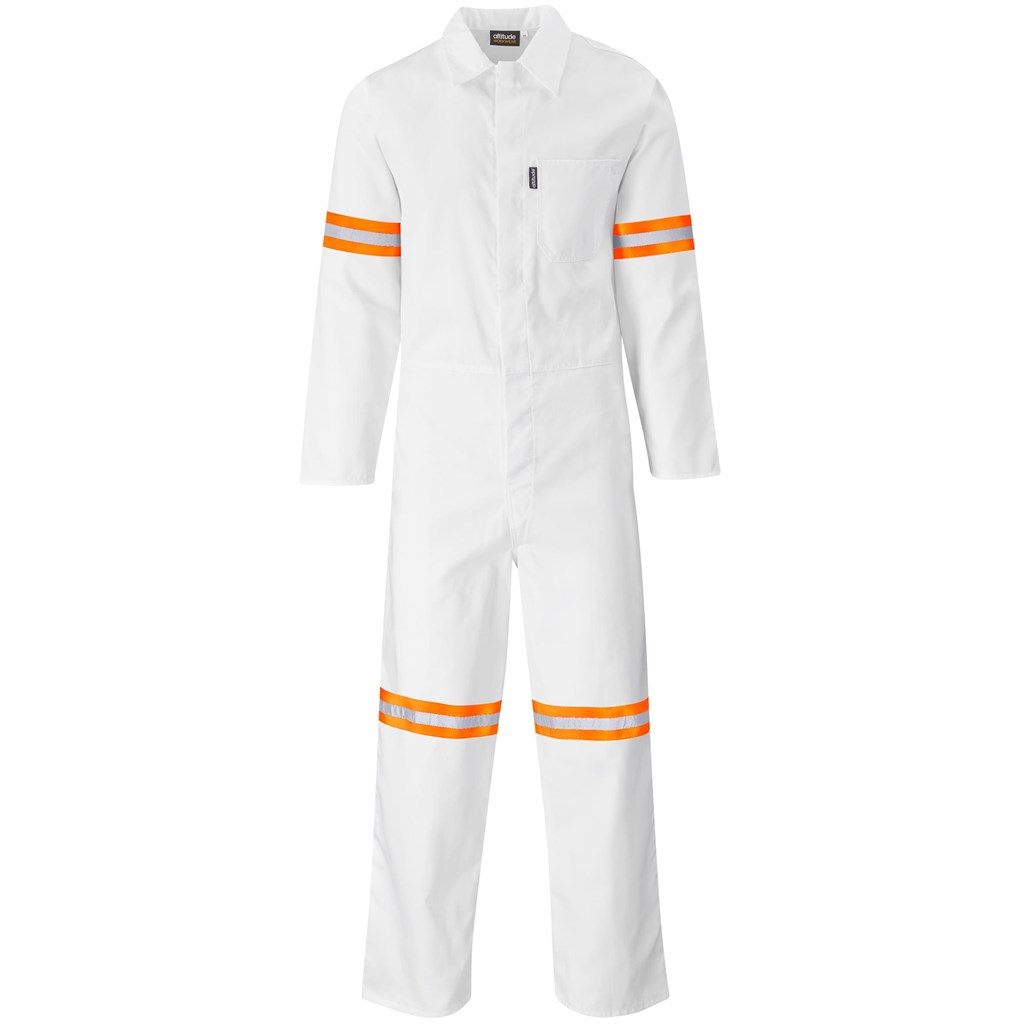Safety Polycotton Boiler Suit - Reflective Arms & Legs - Orange Tape - Image 12