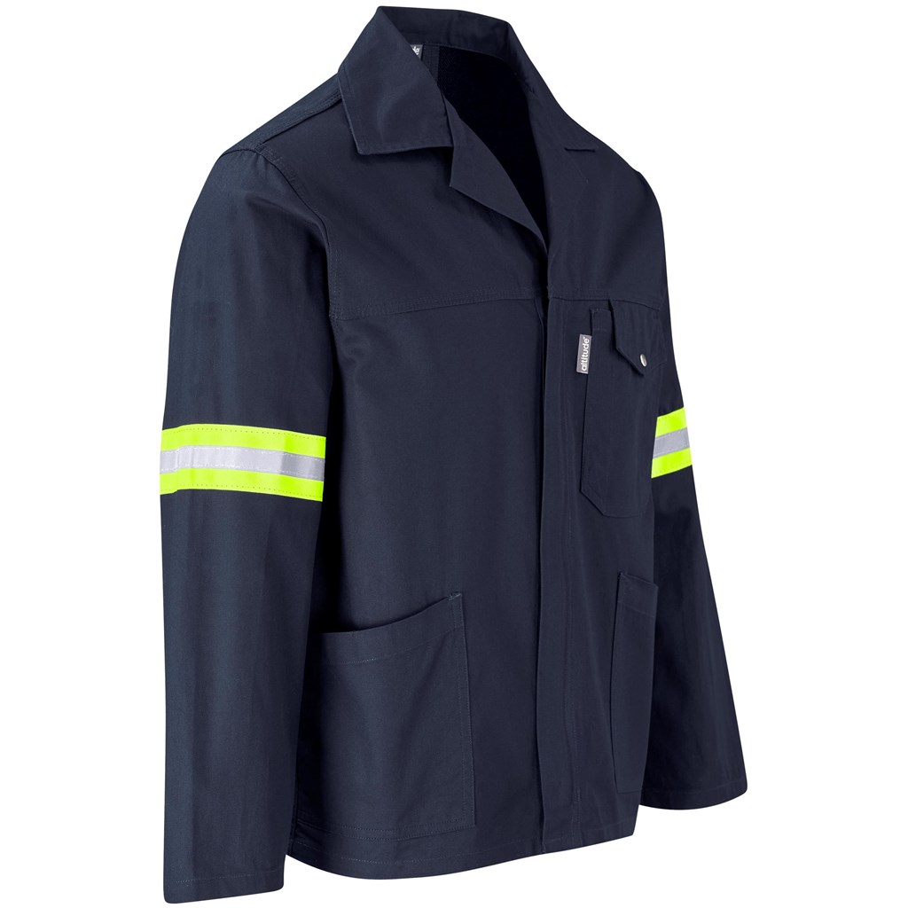Artisan Premium 100% Cotton Jacket - Reflective Arms - Yellow Tape - Image 31