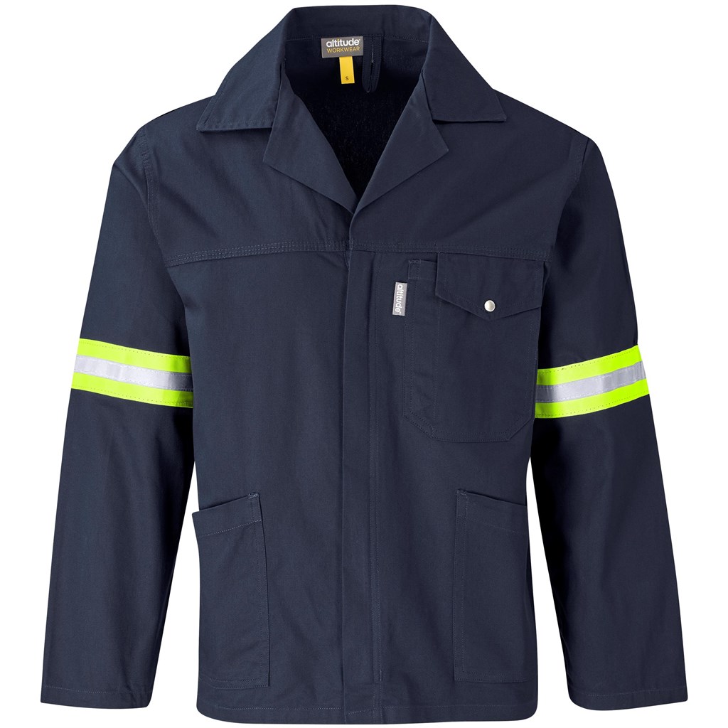 Artisan Premium 100% Cotton Jacket - Reflective Arms - Yellow Tape - Image 30