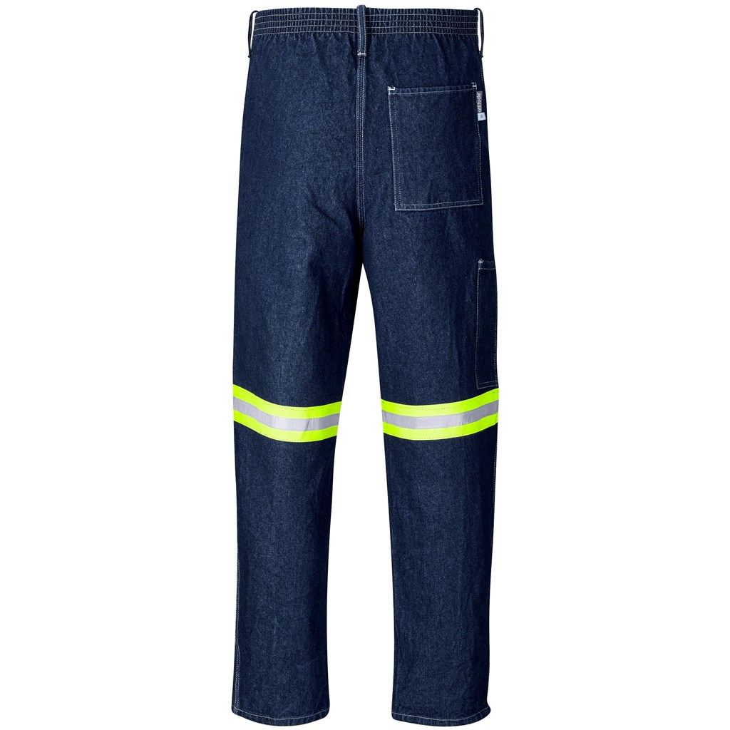 Cast Premium 100% Cotton Denim Pants - Reflective Legs - Yellow Tape - Image 8