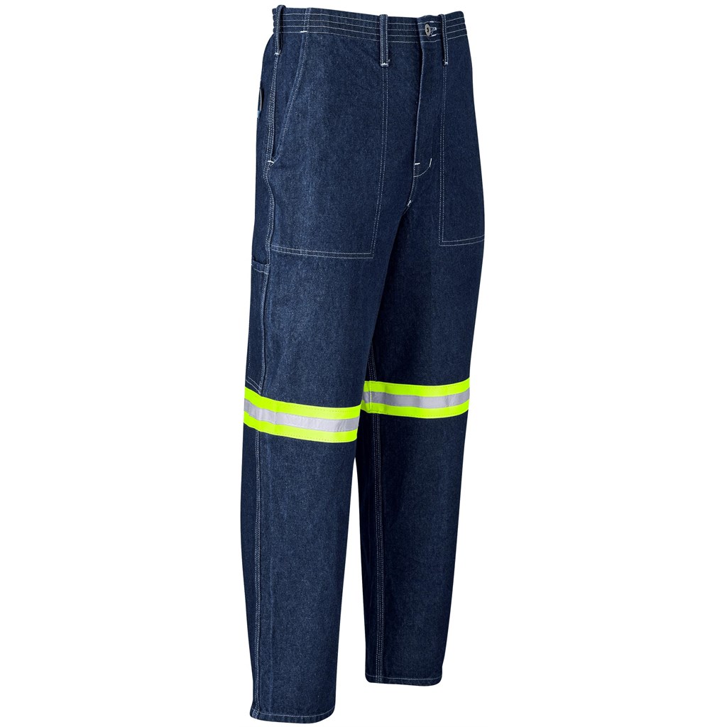 Cast Premium 100% Cotton Denim Pants - Reflective Legs - Yellow Tape - Image 7