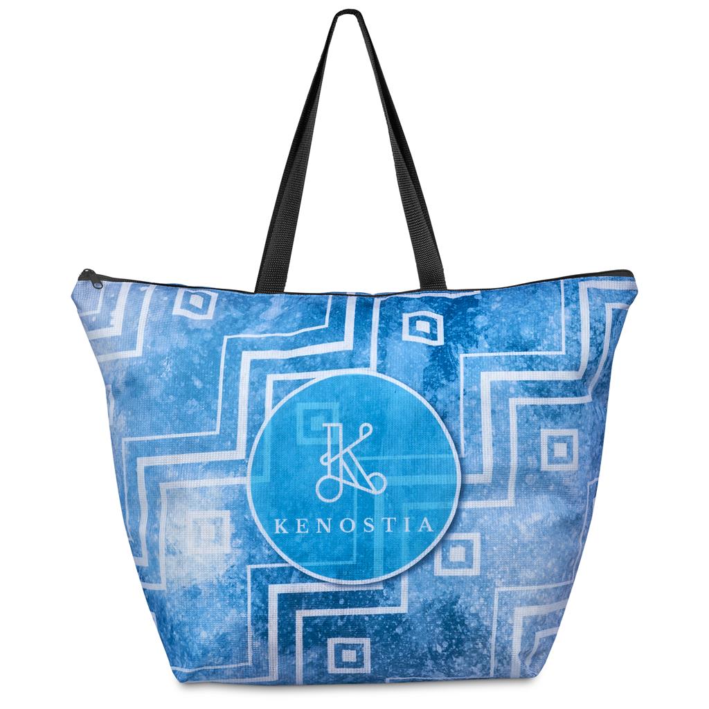 Hoppla Skyline Recycled PET Stitch-Bond Shopper With Zip - Image 7