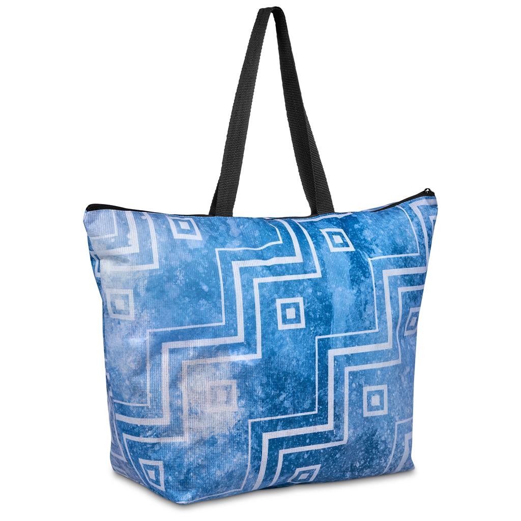 Hoppla Skyline Recycled PET Stitch-Bond Shopper With Zip - Image 6