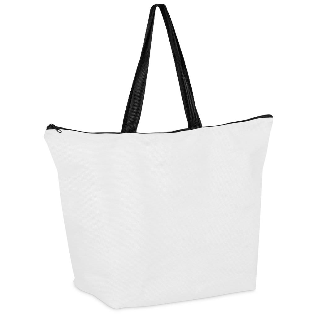 Hoppla Skyline Recycled PET Stitch-Bond Shopper With Zip - Image 5