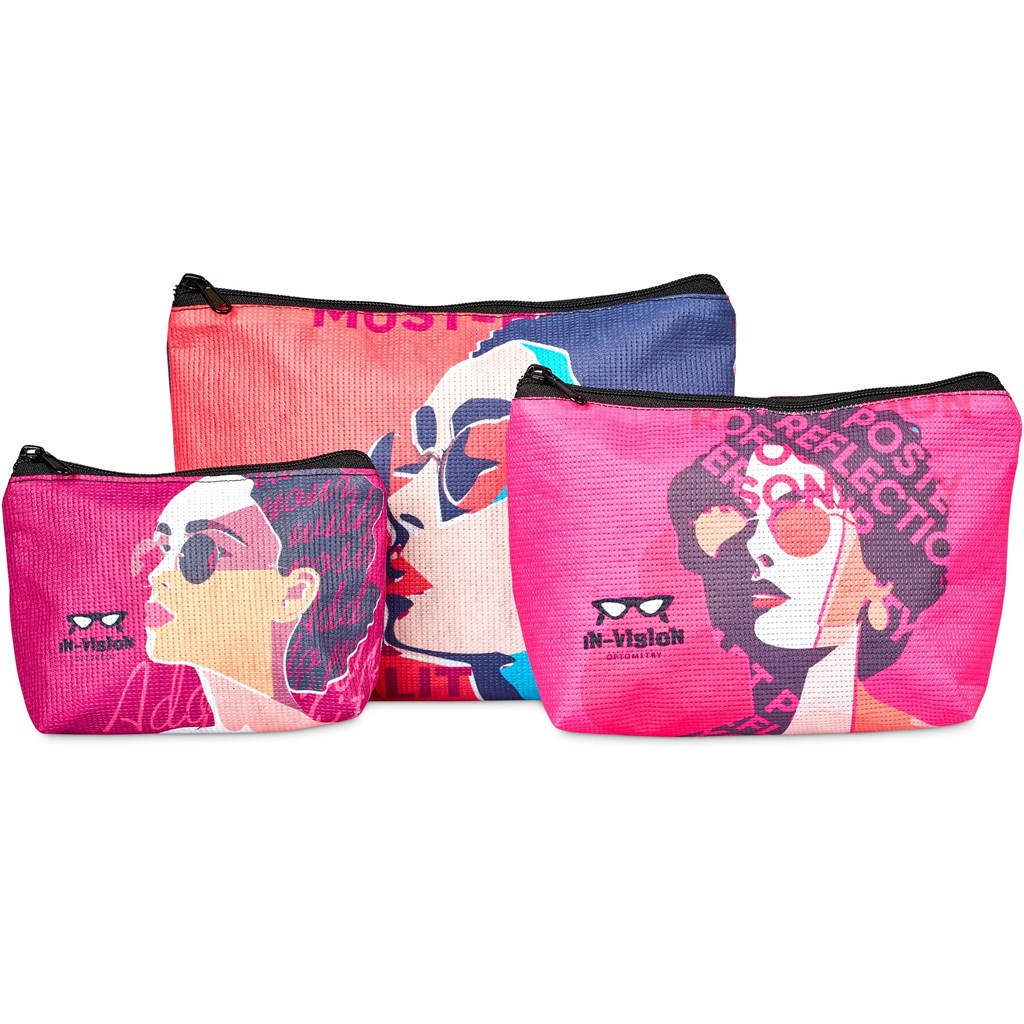 Hoppla Leanne Recycled PET Stitch-Bond Maxi Toiletry Bag - Image 3