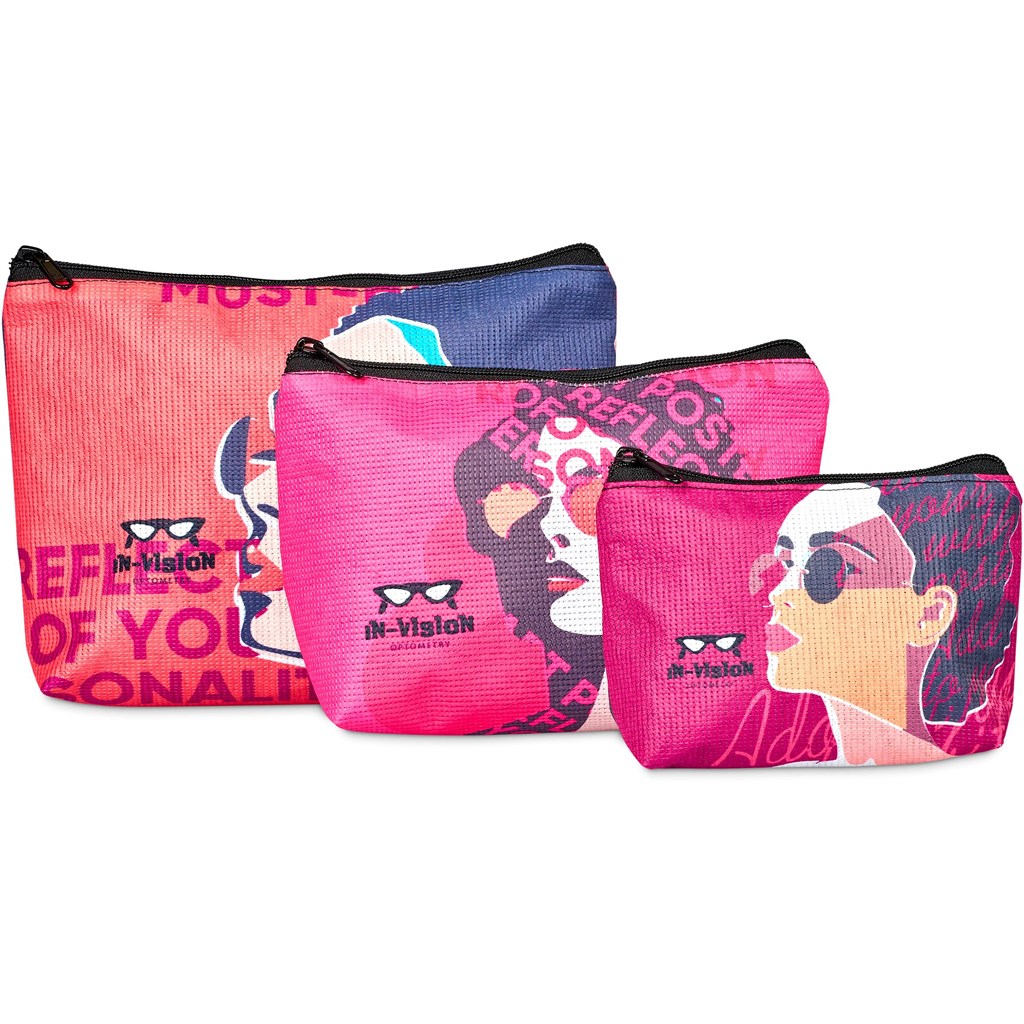 Hoppla Leanne Recycled PET Stitch-Bond Maxi Toiletry Bag - Image 4