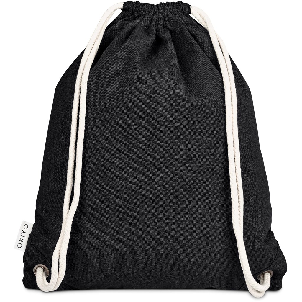 Okiyo Kinchaku Recycled Canvas Drawstring Bag - Image 12