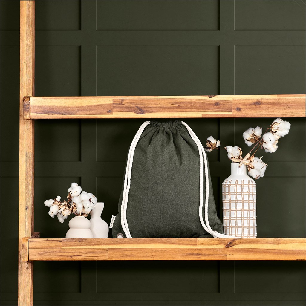 Okiyo Kinchaku Recycled Canvas Drawstring Bag - Image 6