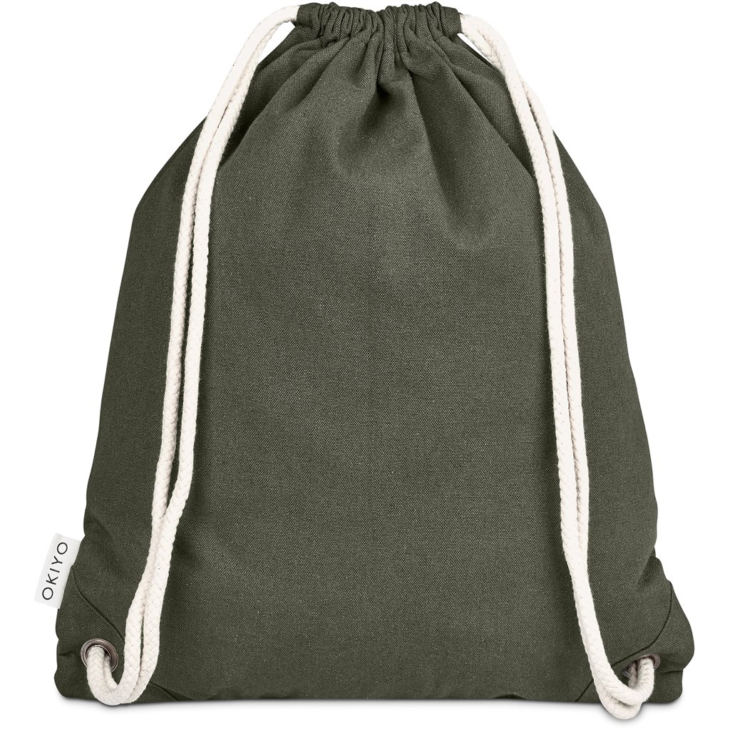 Okiyo Kinchaku Recycled Canvas Drawstring Bag - Image 15