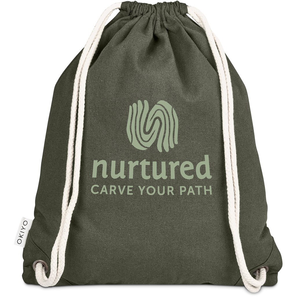 Okiyo Kinchaku Recycled Canvas Drawstring Bag - Image 14