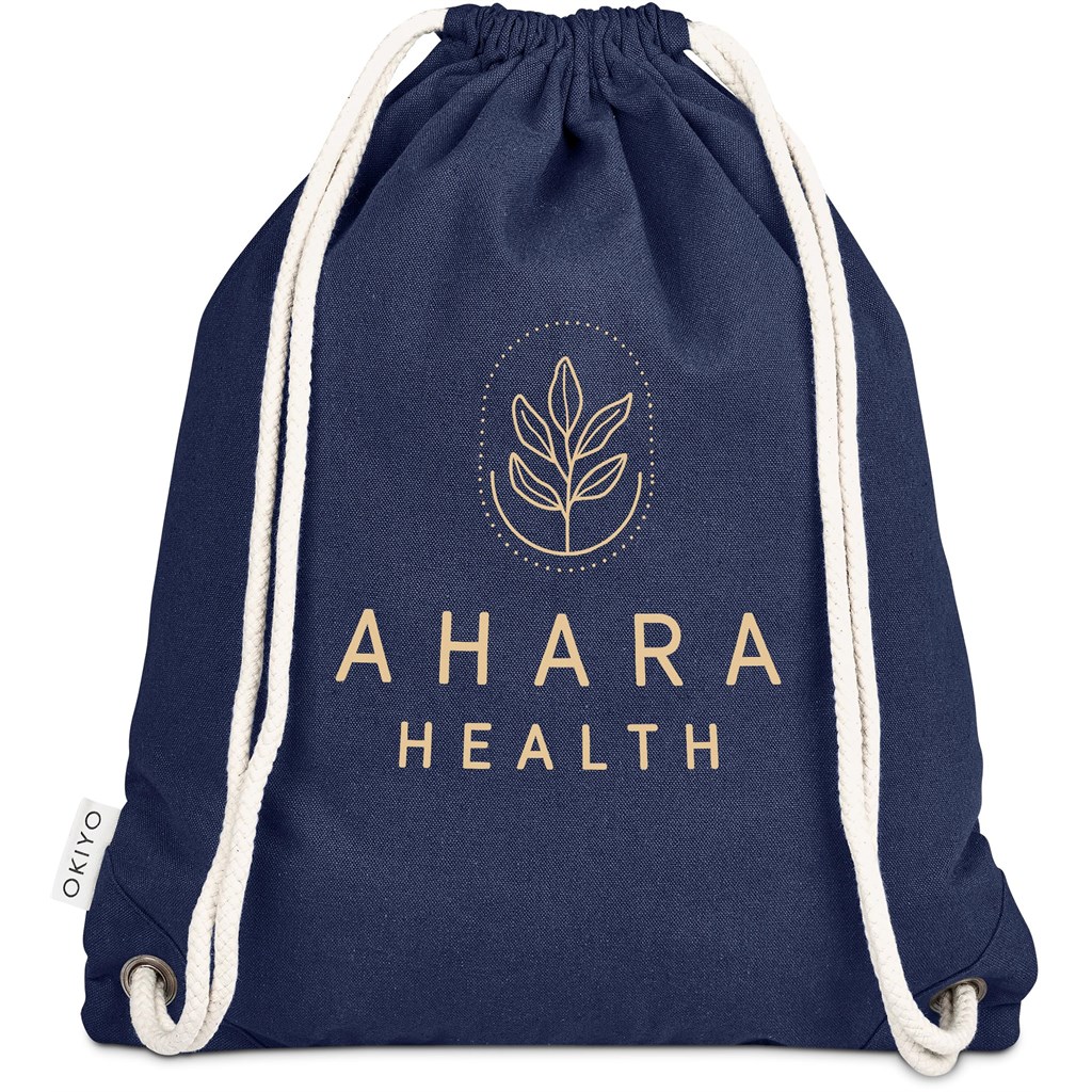 Okiyo Kinchaku Recycled Canvas Drawstring Bag - Image 16