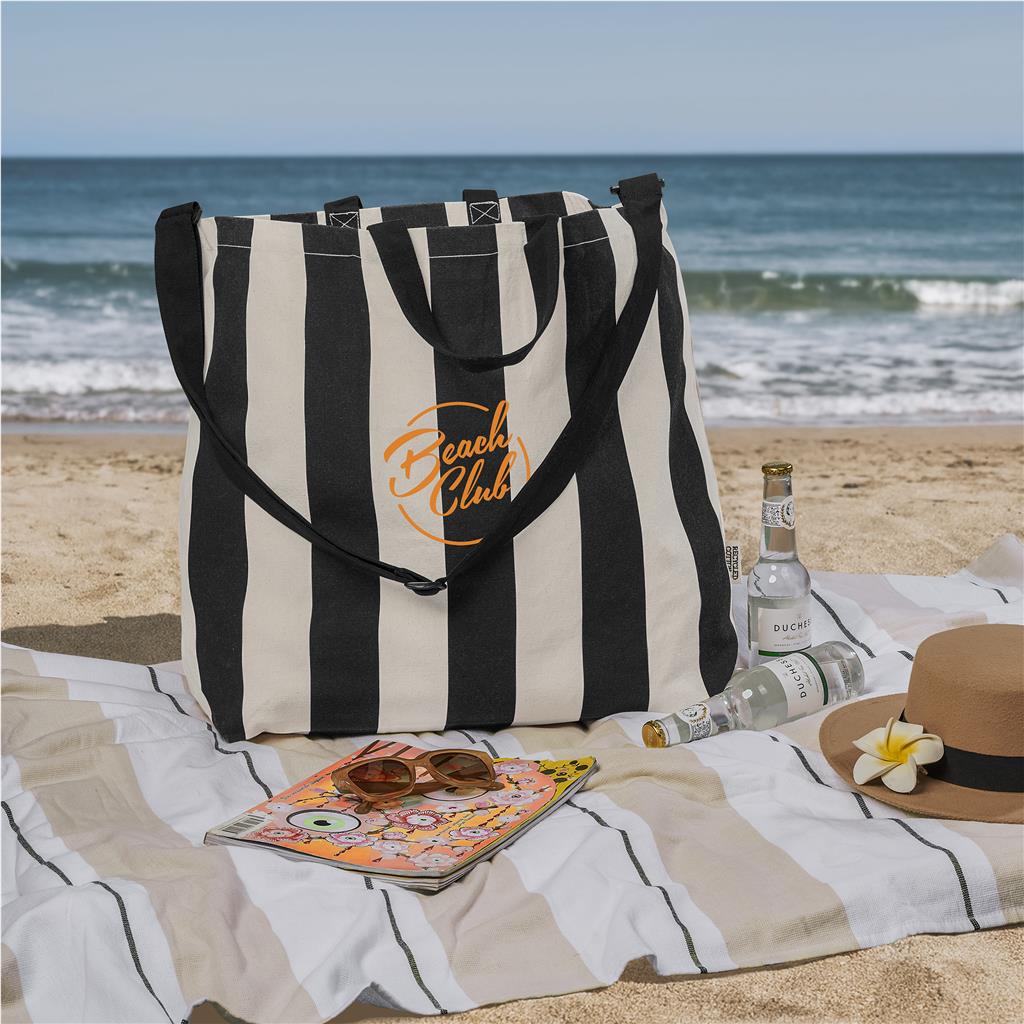 Okiyo Natsuri Recycled Cotton Canvas Large Beach Bag - Image 10