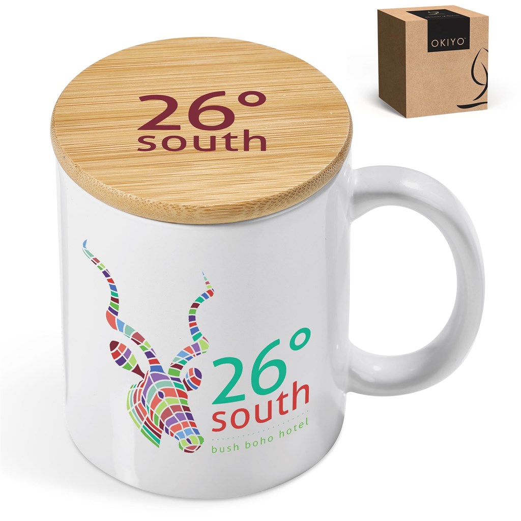 Okiyo Sozo Bamboo & Ceramic Sublimation Coffee Mug - 330ml - Image 13