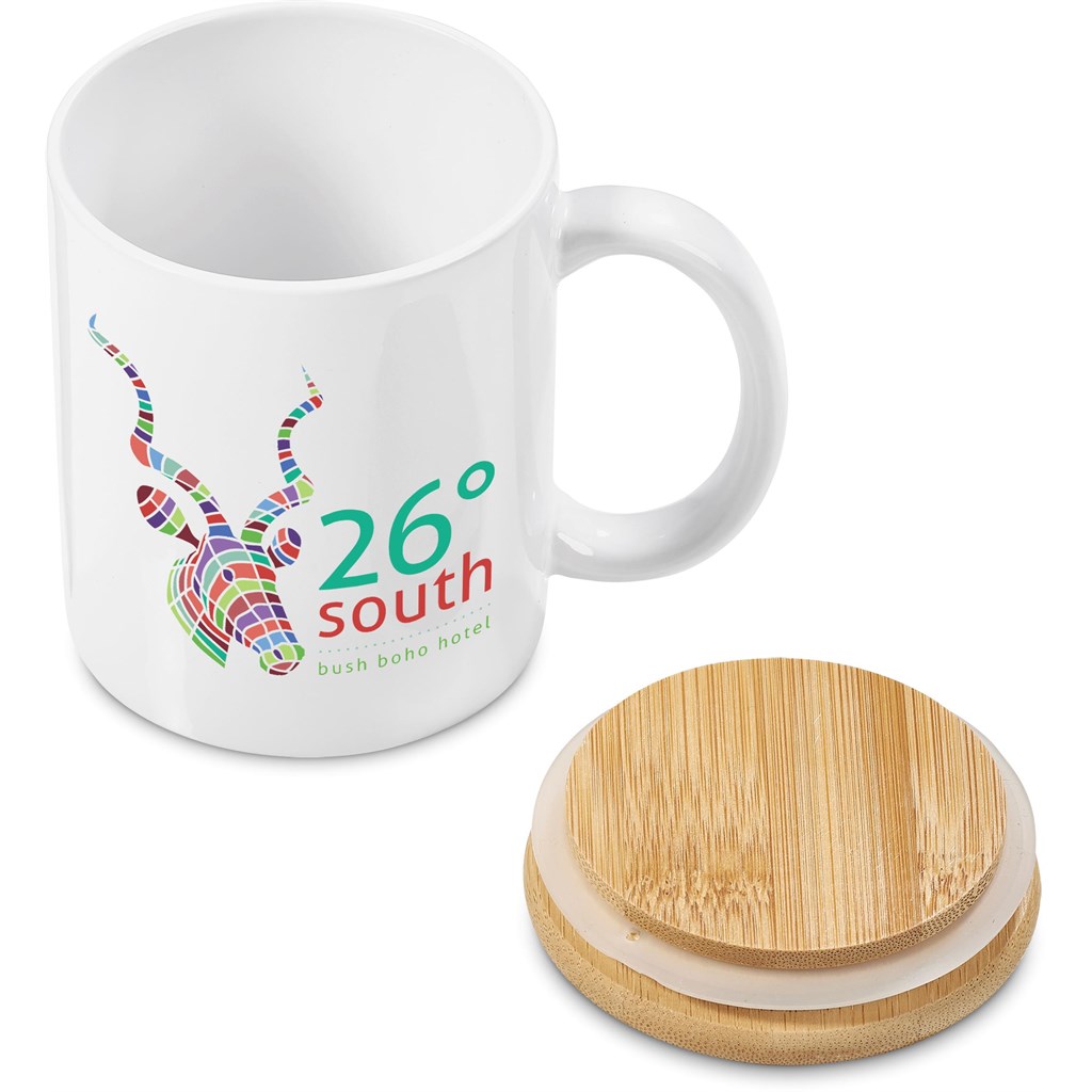 Okiyo Sozo Bamboo & Ceramic Sublimation Coffee Mug - 330ml - Image 7