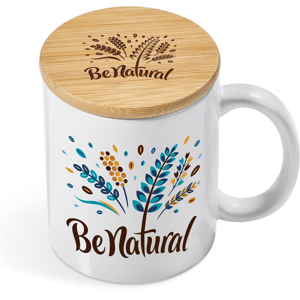 Okiyo Sozo Bamboo & Ceramic Sublimation Coffee Mug - 330ml - Image 12