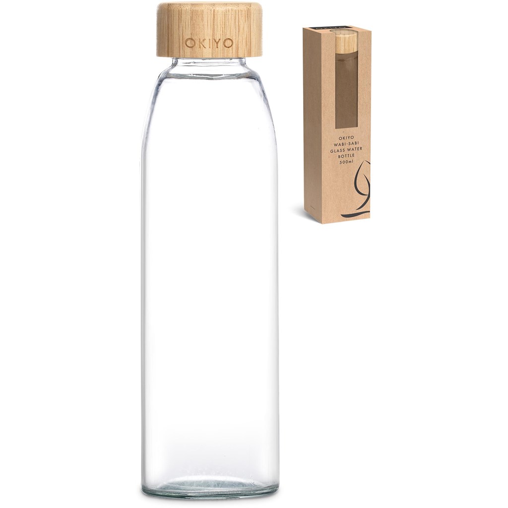Okiyo Wabi-Sabi Glass Water Bottle - 500ml - Image 11