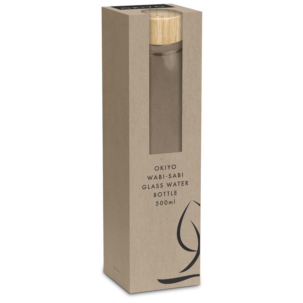 Okiyo Wabi-Sabi Glass Water Bottle - 500ml - Image 3