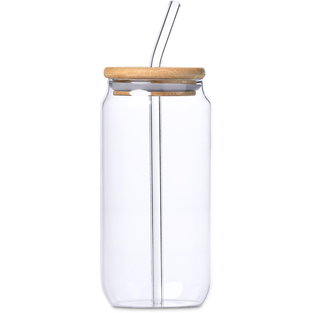 Okiyo Natsu Glass & Bamboo Tumbler & Straw - 500ml - Image 5