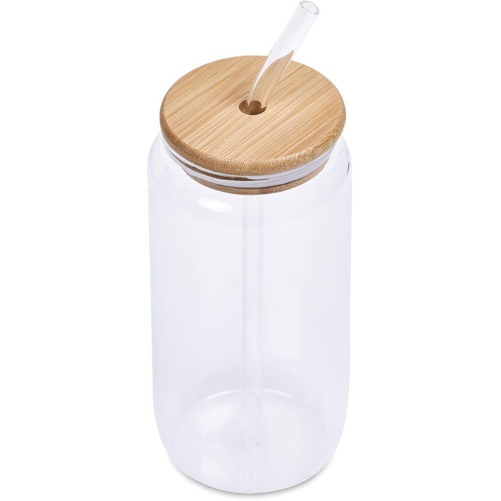 Okiyo Natsu Glass & Bamboo Tumbler & Straw - 500ml - Image 7