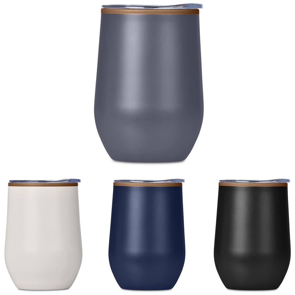 Serendipio Ovolo Stainless Steel & Plastic Double-Wall Tumbler – 350ml - Image 2