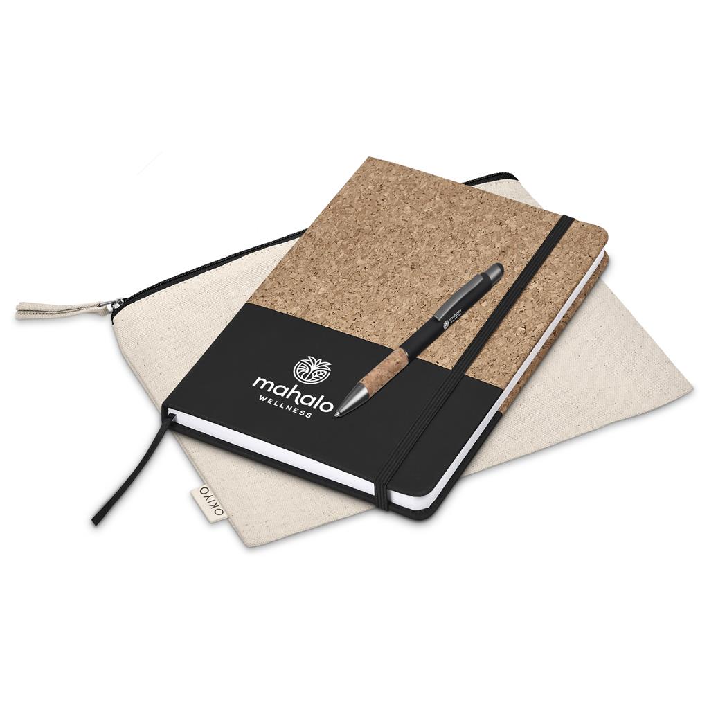 Okiyo Denki Cork Notebook & Pen Set - Image 7