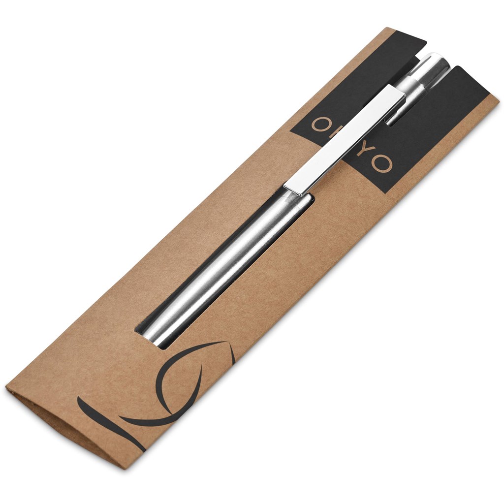Okiyo Mio Recycled Stainless Steel Ball Pen - Image 2