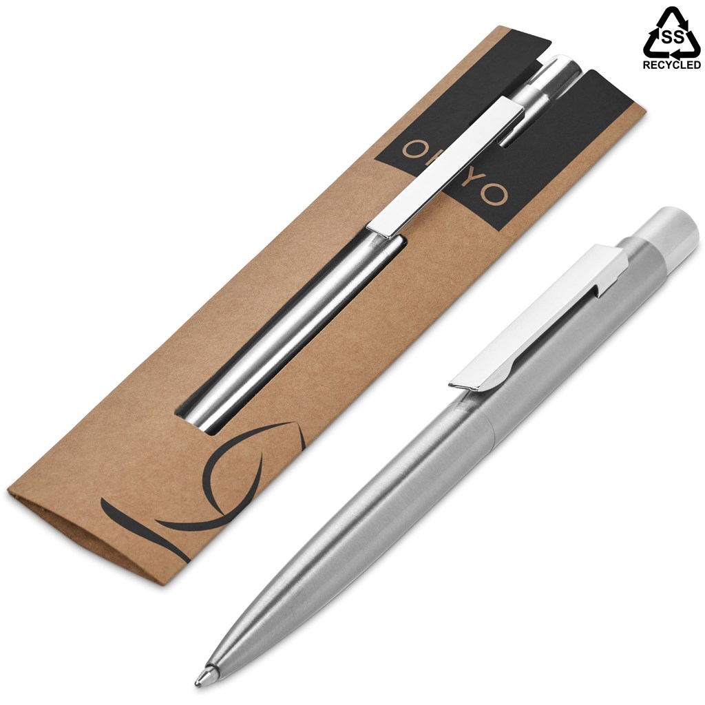 Okiyo Mio Recycled Stainless Steel Ball Pen - Image 11