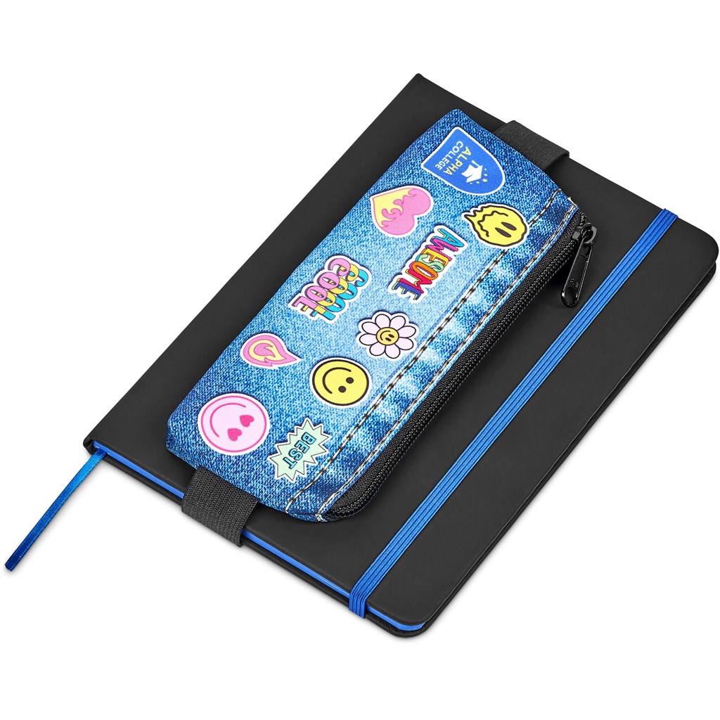 Pre-Production Sample Hoppla Lagoon Polyester Pencil Case To Fit Over An A5 Notebook - Image 8