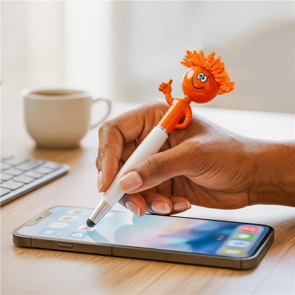 Altitude Moptopper Thumbs-Up Stylus Ball Pen & Screen Cleaner - Image 4