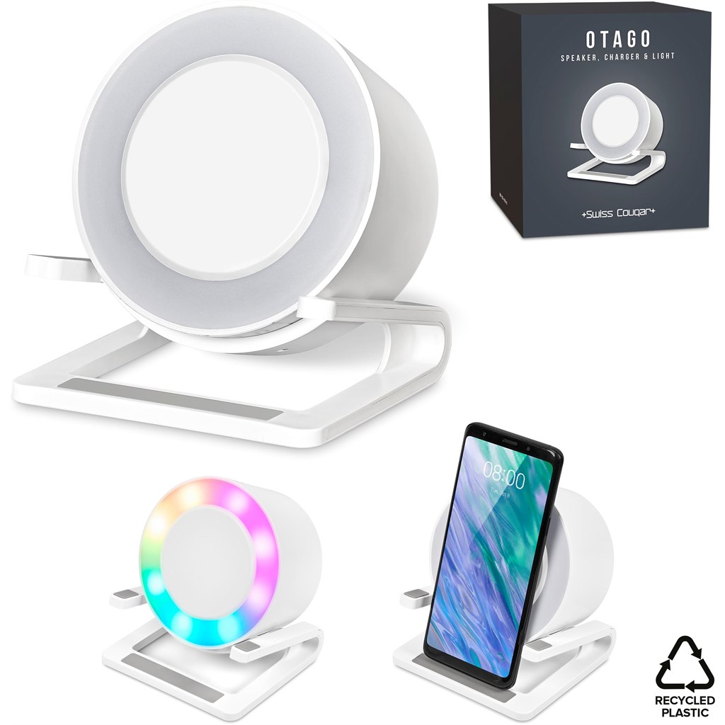 Swiss Cougar Otago Bluetooth Speaker, Wireless Charger, Phone Stand & Night Light - Image 7